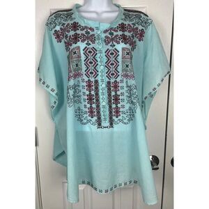 JOHNNY WAS BIYA Lavina Embroidered Tunic Size‎ XS